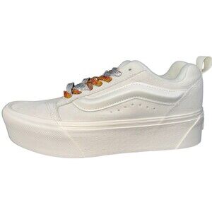 Vans  Knu Skool Womens Size 8.5 Skater Shoe Sneakers White Suede Ultracush New